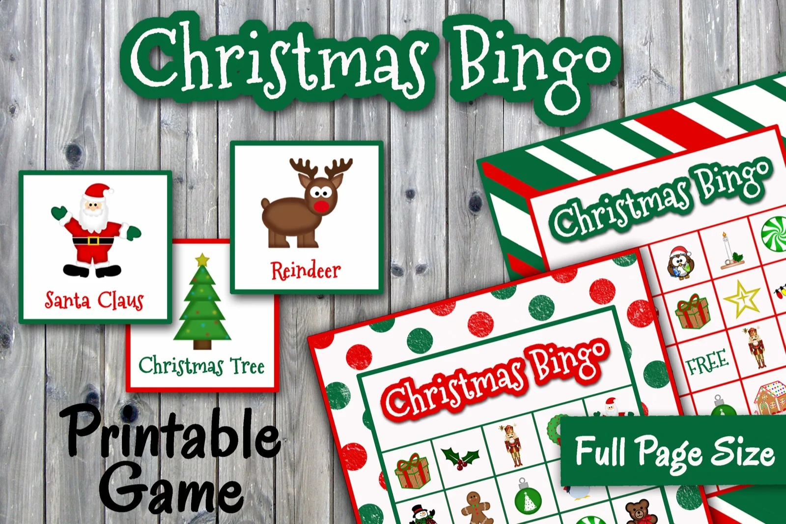 Christmas Bingo Printable Game, PDF